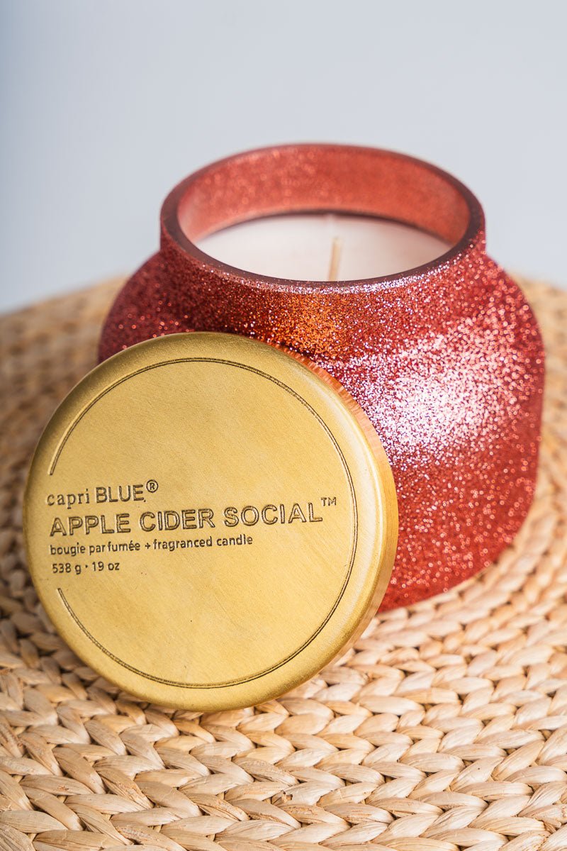 Capri Blue apple cider scent 19 oz candle signature glam - Trendy Candles and Scents at Lush Fashion Lounge Boutique in Oklahoma City