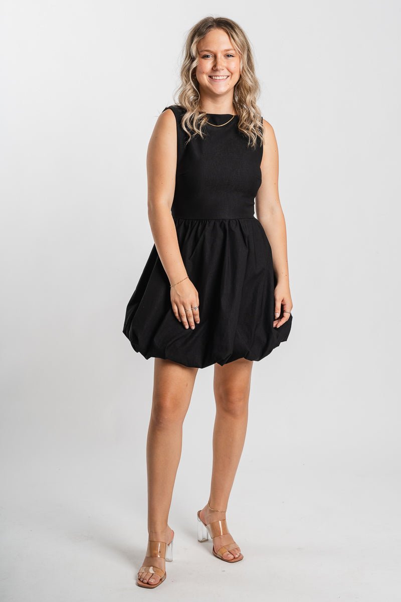 Bubble mini dress black - Trendy dress - Fashion Dresses at Lush Fashion Lounge Boutique in Oklahoma City