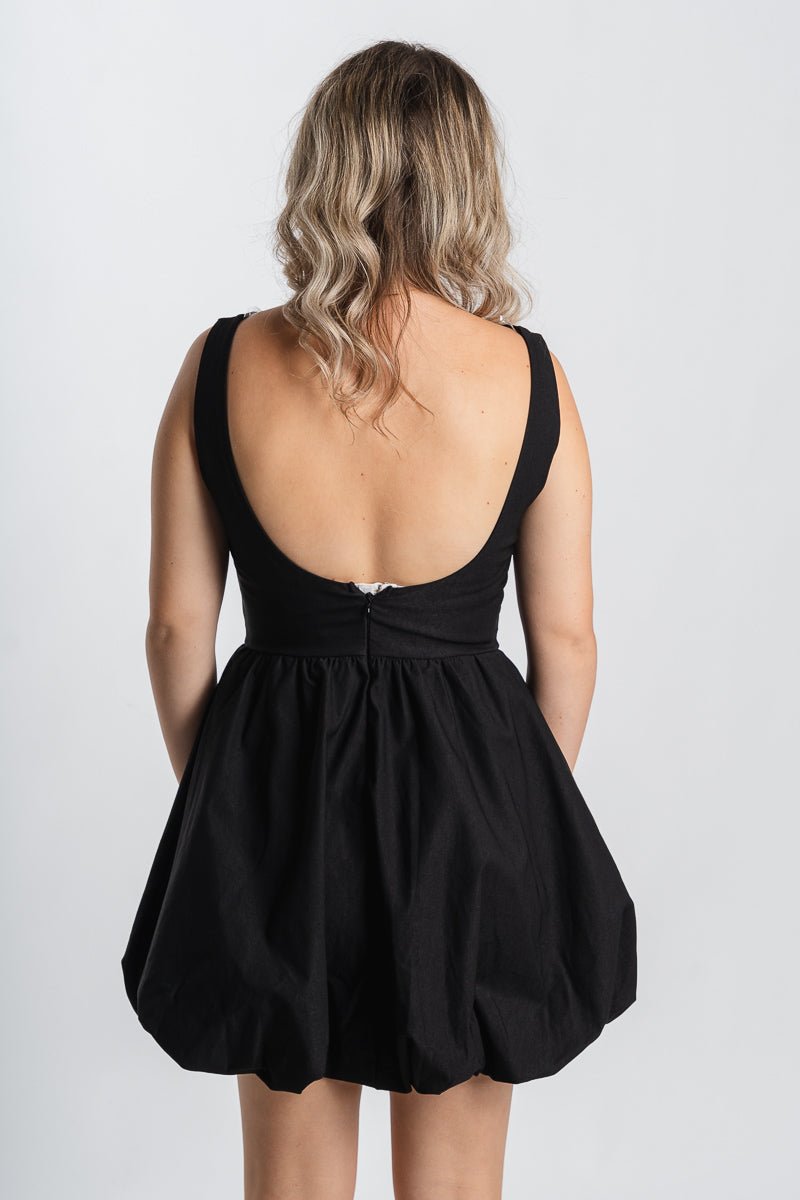 Bubble mini dress black Stylish dress - Womens Fashion Dresses at Lush Fashion Lounge Boutique in Oklahoma City