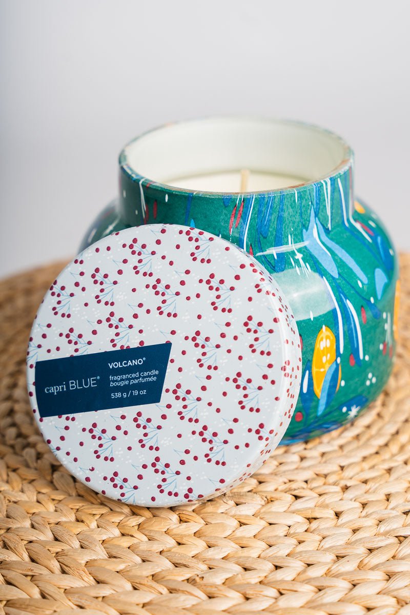 Capri Blue volcano scent 19 oz candle pattern play - Trendy Candles and Scents at Lush Fashion Lounge Boutique in Oklahoma City