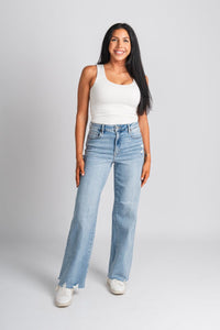 Hidden Logan high rise dad jeans light blue | Lush Fashion Lounge: boutique women's jeans, fashion jeans for women, affordable fashion jeans, cute boutique jeans