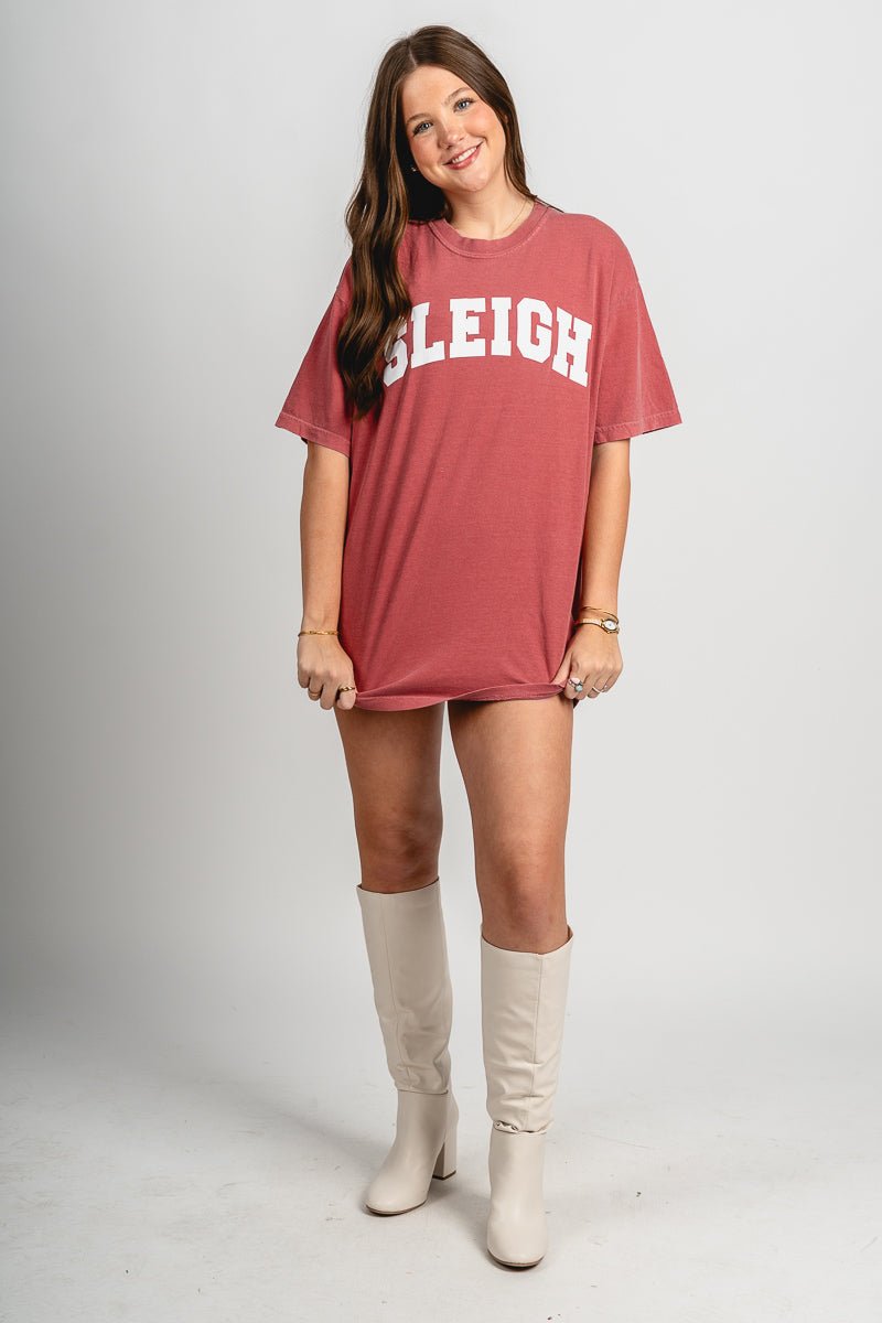 SLEIGH oversized tee crimson