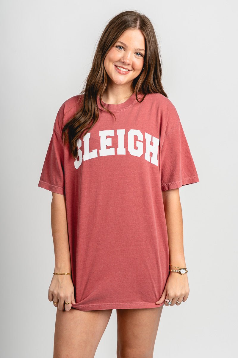 SLEIGH oversized tee crimson