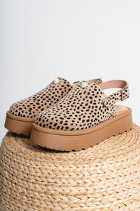 Zya sling back slippers cheetah - Cute Shoes - Trendy Shoes at Lush Fashion Lounge Boutique in Oklahoma City