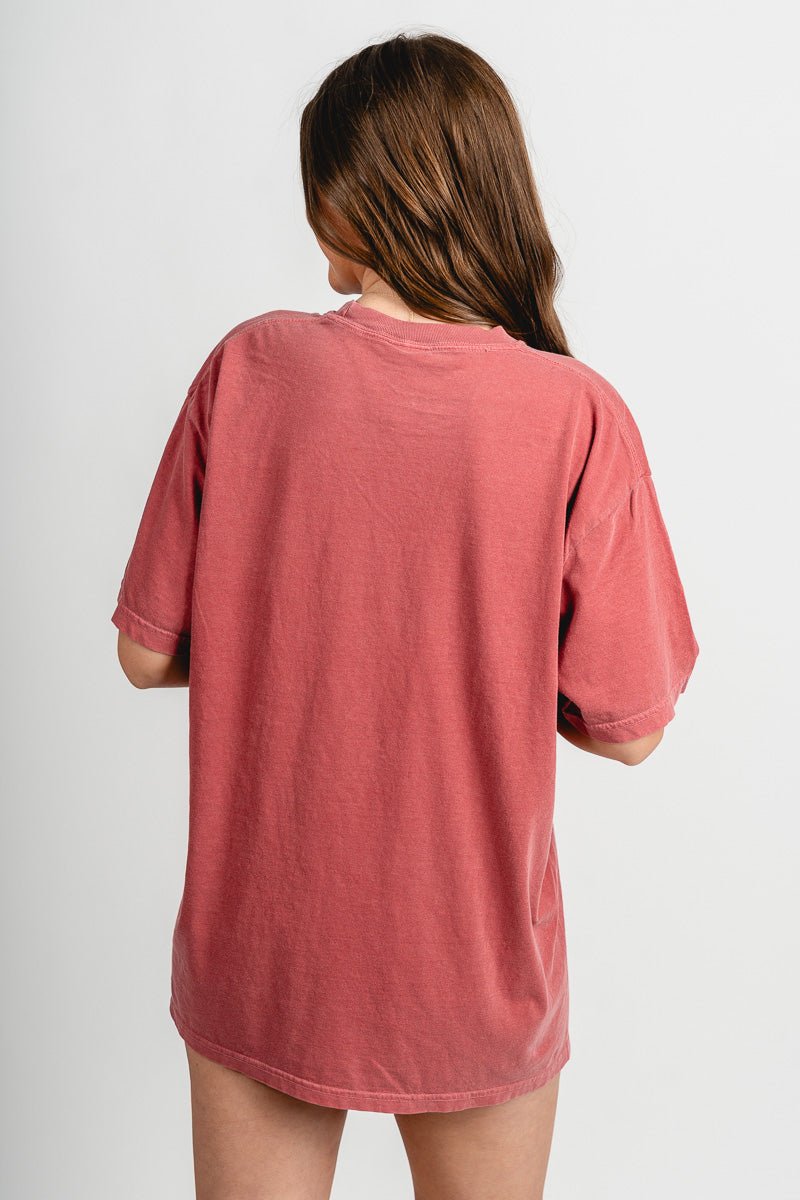 SLEIGH oversized tee crimson