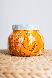 Capri Blue pattern play candle pumpkin dulce 8oz - Trendy Candles and Scents at Lush Fashion Lounge Boutique in Oklahoma City