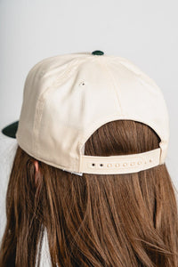 Merry two tone hat green/natural - Trendy Hats at Lush Fashion Lounge Boutique in Oklahoma City