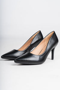 Florian pointed toe kitten heel black - Cute Shoes - Trendy Shoes at Lush Fashion Lounge Boutique in Oklahoma City