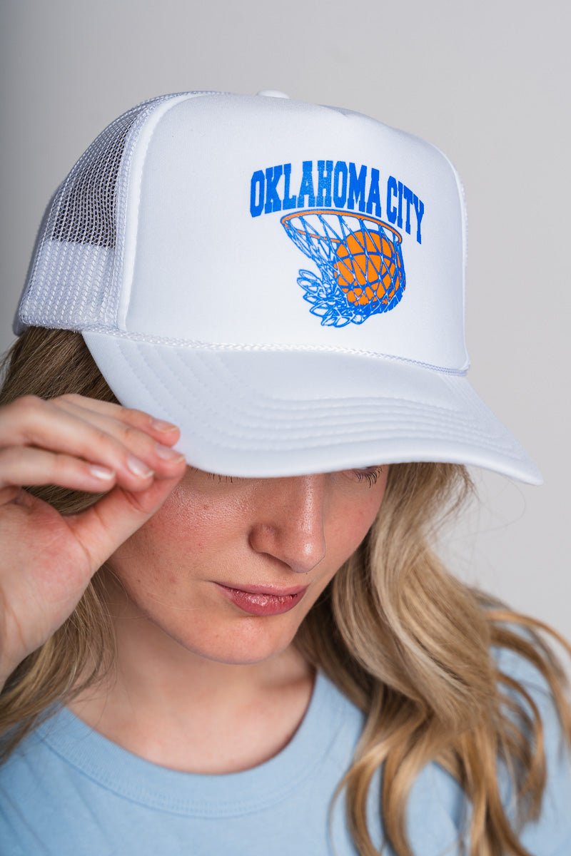 OKC basketball swish trucker hat - Trendy Hats at Lush Fashion Lounge Boutique in Oklahoma City