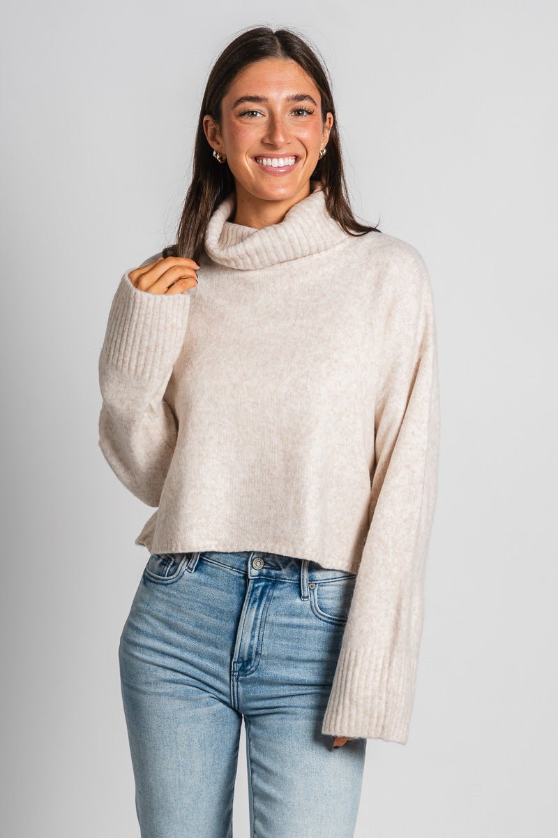 Z Supply Ursa sweater light oat heather - Z Supply Sweater - Z Supply Tops, Dresses, Tanks, Tees, Cardigans, Joggers and Loungewear at Lush Fashion Lounge