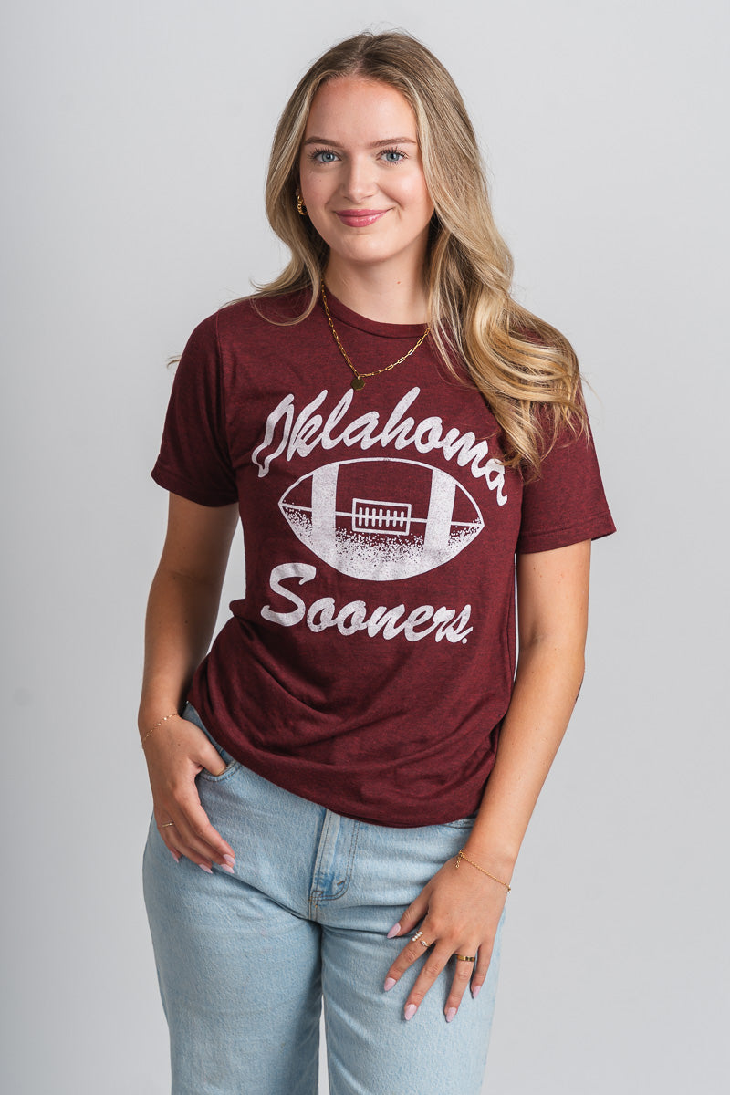 OU OU Oklahoma Sooners football unisex t-shirt crimson T-shirt | Lush Fashion Lounge Trendy Oklahoma University Sooners Apparel & Cute Gameday T-Shirts