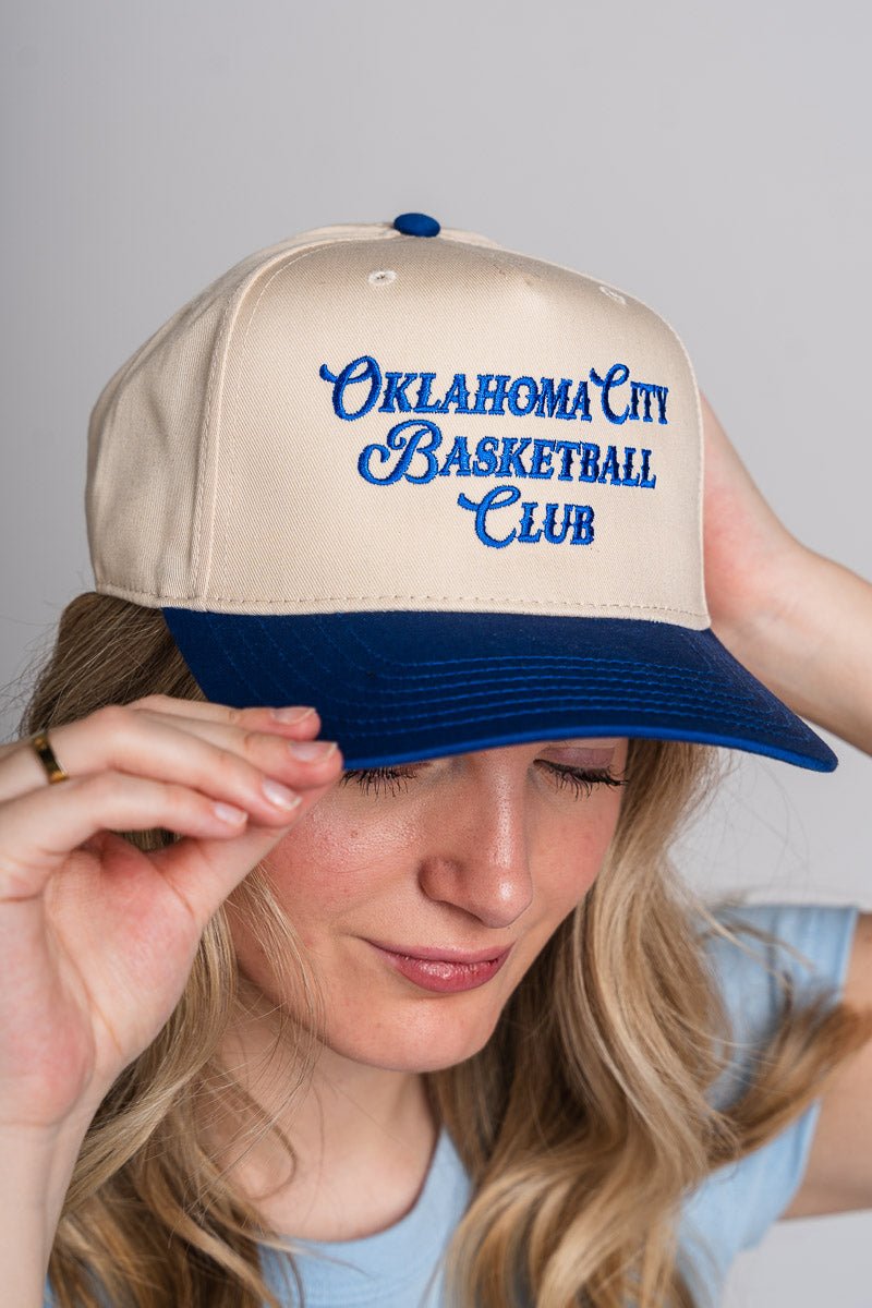 OKC basketball club two tone hat - Trendy Hats at Lush Fashion Lounge Boutique in Oklahoma City