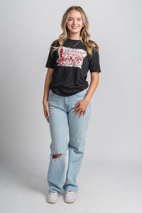 OU OU Schooner unisex t-shirt black T-shirt | Lush Fashion Lounge Trendy Oklahoma University Sooners Apparel & Cute Gameday T-Shirts