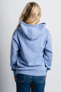 OKC basketball simple hoodie faded powder - Vintage OKC Basketball T-Shirts at Lush Fashion Lounge Boutique in Oklahoma City