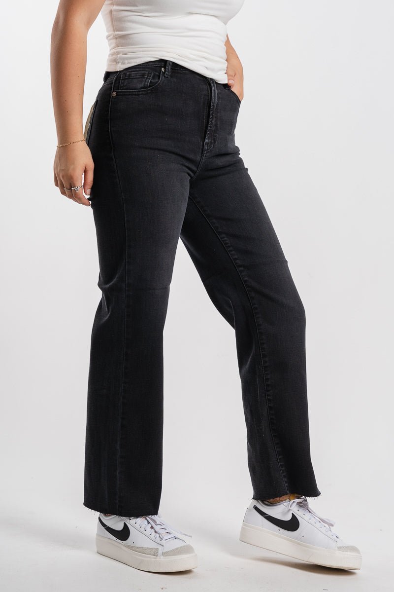 Hidden high rise stretch straight jeans black | Lush Fashion Lounge: boutique women's jeans, fashion jeans for women, affordable fashion jeans, cute boutique jeans