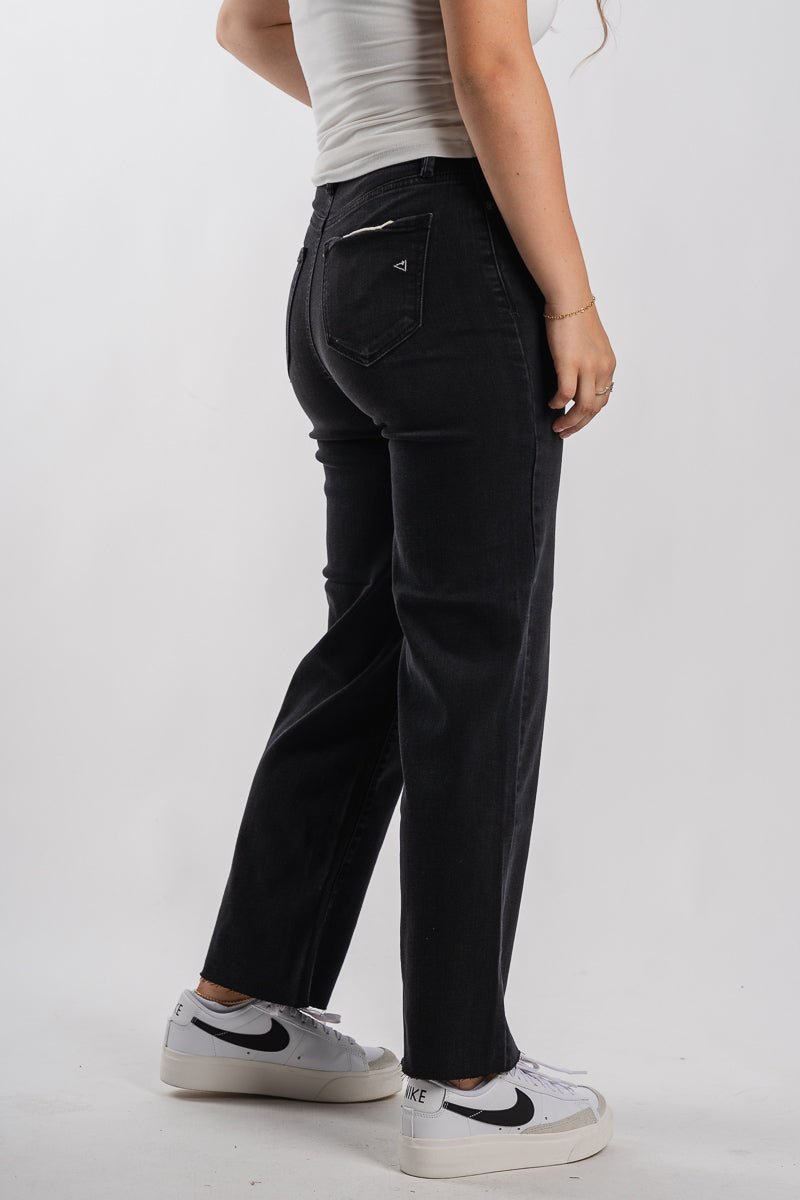 Hidden high rise stretch straight jeans black | Lush Fashion Lounge: boutique women's jeans, fashion jeans for women, affordable fashion jeans, cute boutique jeans