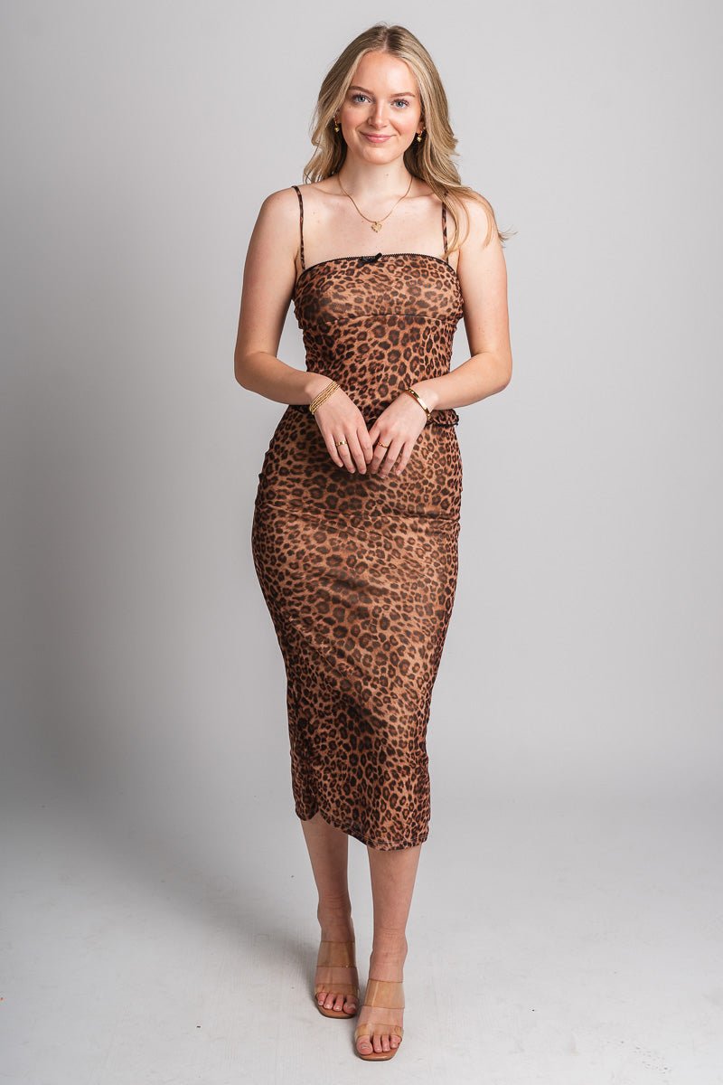 Leopard cami top brown - Trendy Valentine's T-Shirts at Lush Fashion Lounge Boutique in Oklahoma City