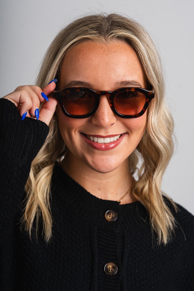 Freyrs Blake sunglasses tortoise - Stylish Sunglasses - Trendy Glasses at Lush Fashion Lounge Boutique in Oklahoma