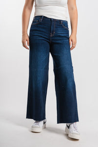 Hidden high rise wide leg jeans dark | Lush Fashion Lounge: boutique women's jeans, fashion jeans for women, affordable fashion jeans, cute boutique jeans