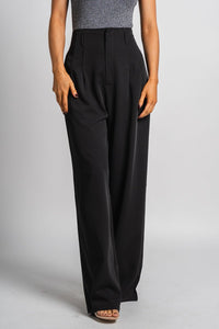 High waist wide leg pants black - Trendy New Year's Eve Dresses, Skirts, Kimonos and Sequins at Lush Fashion Lounge Boutique in Oklahoma City