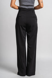 High waist wide leg pants black | Lush Fashion Lounge: women's boutique pants, boutique women's pants, affordable boutique pants, women's fashion pants