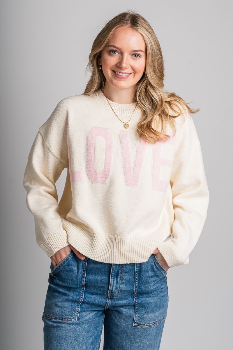 Chunky love sweater off white