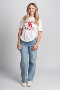 OU OU Sooners logo fade unisex t-shirt natural T-shirt | Lush Fashion Lounge Trendy Oklahoma University Sooners Apparel & Cute Gameday T-Shirts