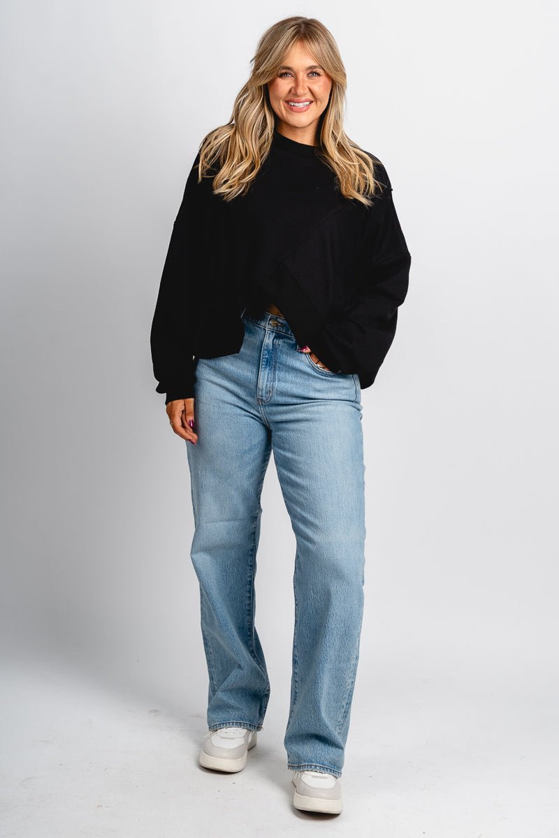 Asymmetrical sweatshirt black