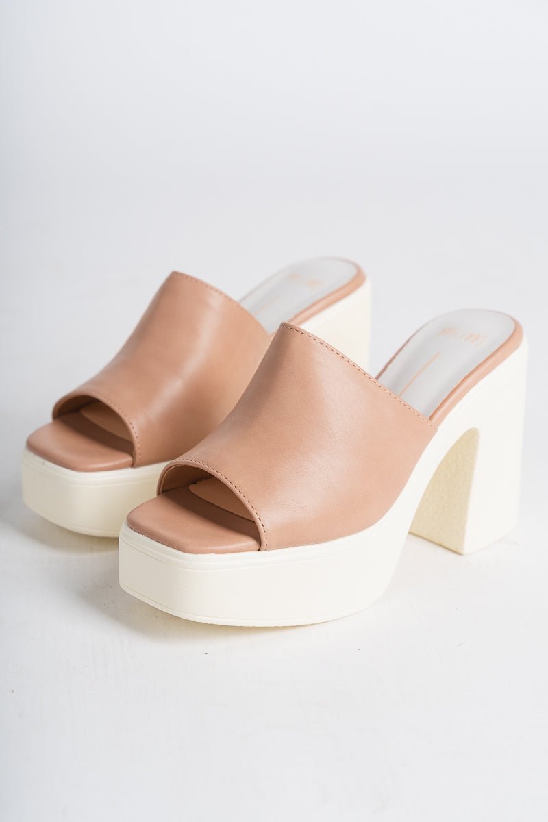 Sienne platform heel nude pink - Trendy shoes - Cute Vacation Collection at Lush Fashion Lounge Boutique in Oklahoma City