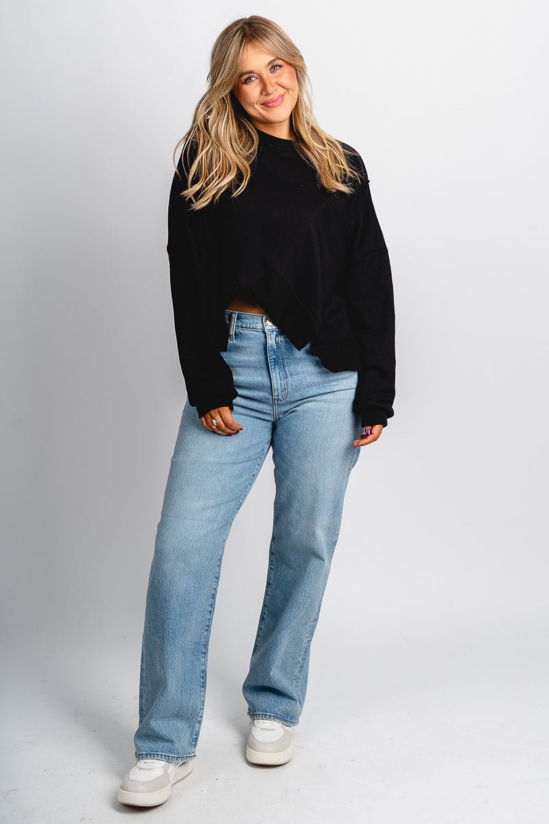 Asymmetrical sweatshirt black