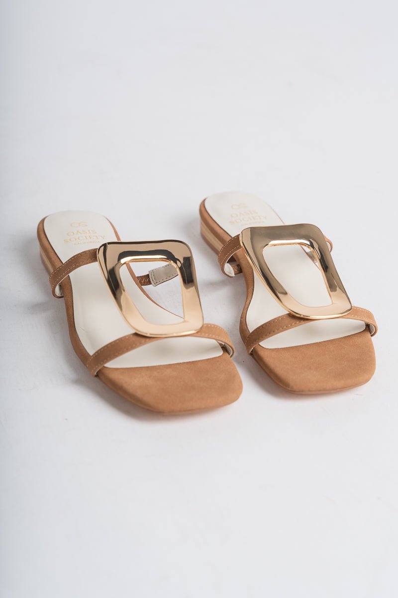 Amiyah buckle sandal camel - Cute shoes - Fun Vacay Basics at Lush Fashion Lounge Boutique in Oklahoma City