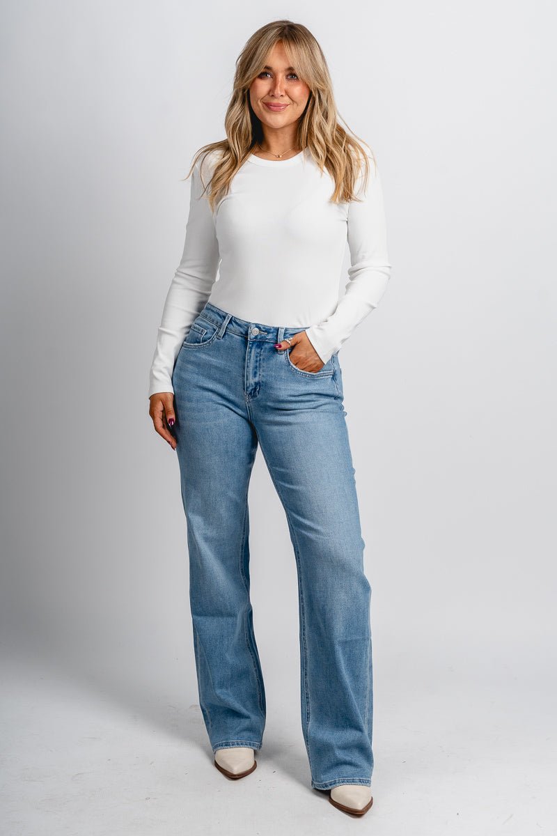 Flying Monkey 90s vintage flare jeans impassioned | Lush Fashion Lounge: boutique women's jeans, fashion jeans for women, affordable fashion jeans, cute boutique jeans