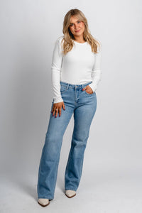 Flying Monkey 90s vintage flare jeans impassioned | Lush Fashion Lounge: boutique women's jeans, fashion jeans for women, affordable fashion jeans, cute boutique jeans