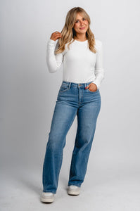 Flying Monkey high rise loose fit jeans refinery | Lush Fashion Lounge: boutique women's jeans, fashion jeans for women, affordable fashion jeans, cute boutique jeans