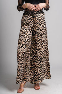 Wide leg leopard pants brown - Unique Valentine's Day T-Shirt Designs at Lush Fashion Lounge Boutique in Oklahoma City