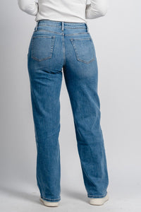 Flying Monkey high rise loose fit jeans refinery | Lush Fashion Lounge: boutique women's jeans, fashion jeans for women, affordable fashion jeans, cute boutique jeans