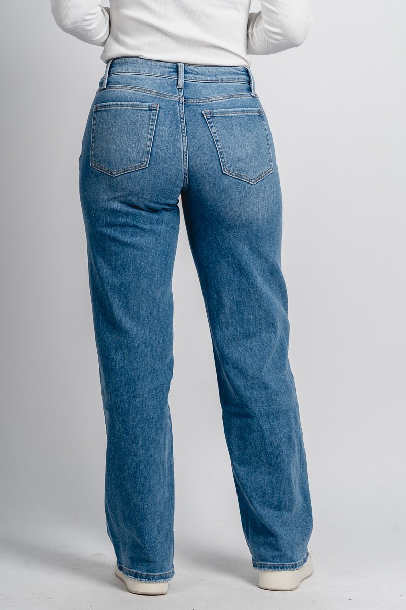 Flying Monkey high rise loose fit jeans refinery | Lush Fashion Lounge: boutique women's jeans, fashion jeans for women, affordable fashion jeans, cute boutique jeans