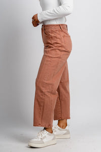 Flying Monkey high rise barrel jeans copper | Lush Fashion Lounge: boutique women's jeans, fashion jeans for women, affordable fashion jeans, cute boutique jeans