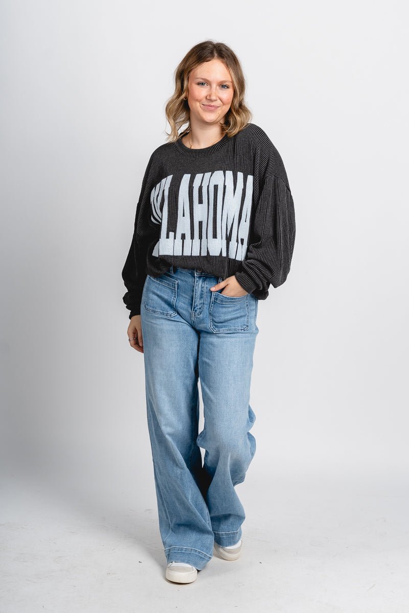 Ribbed Oklahoma sweatshirt black