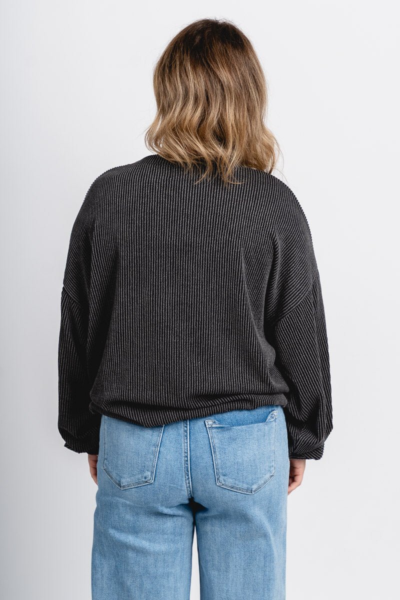 Ribbed Oklahoma sweatshirt black