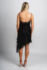 Lace trim camisole dress black Stylish dress - Womens Fashion Dresses at Lush Fashion Lounge Boutique in Oklahoma City