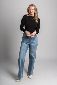 Daze far out high rise wide leg jeans fools gold | Lush Fashion Lounge: boutique women's jeans, fashion jeans for women, affordable fashion jeans, cute boutique jeans