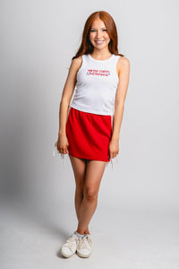 USA stars micro tank top white - Fun Tank Top - Unique American Summer Ideas at Lush Fashion Lounge Boutique in Oklahoma