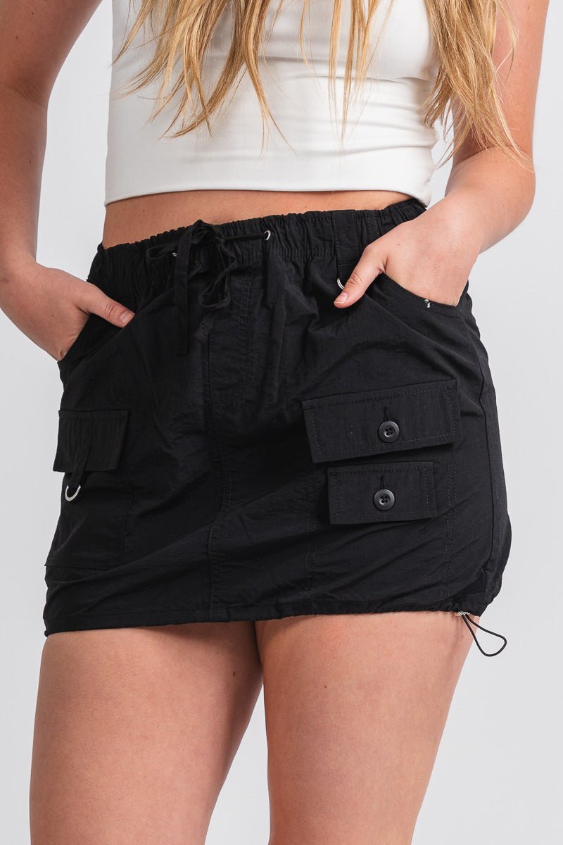 Cargo skirt black | Lush Fashion Lounge: boutique fashion skirts, affordable boutique skirts, cute affordable skirts