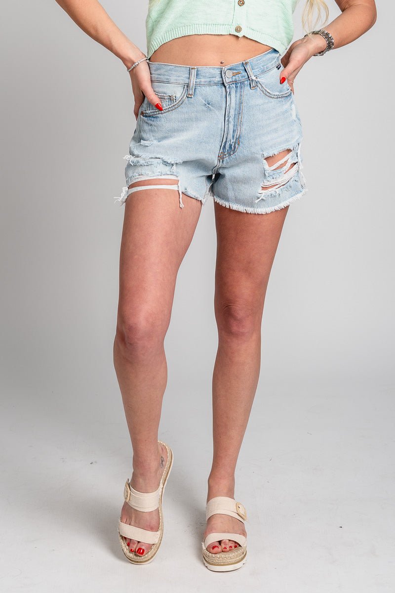 Cello high rise mom shorts super light - Stylish Shorts - Trendy Staycation Outfits at Lush Fashion Lounge Boutique in Oklahoma City