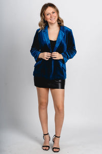 Velvet blazer teal – Fashionable Jackets | Trendy Blazers at Lush Fashion Lounge Boutique in Oklahoma City