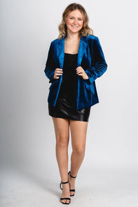 Velvet blazer teal – Unique Blazers | Cute Blazers For Women at Lush Fashion Lounge Boutique in Oklahoma City