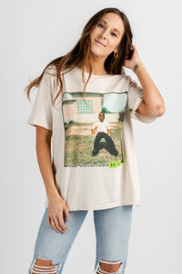 DayDreamer Young Biggie merch tee dirty white - Trendy Band T-Shirts and Sweatshirts at Lush Fashion Lounge Boutique in Oklahoma City