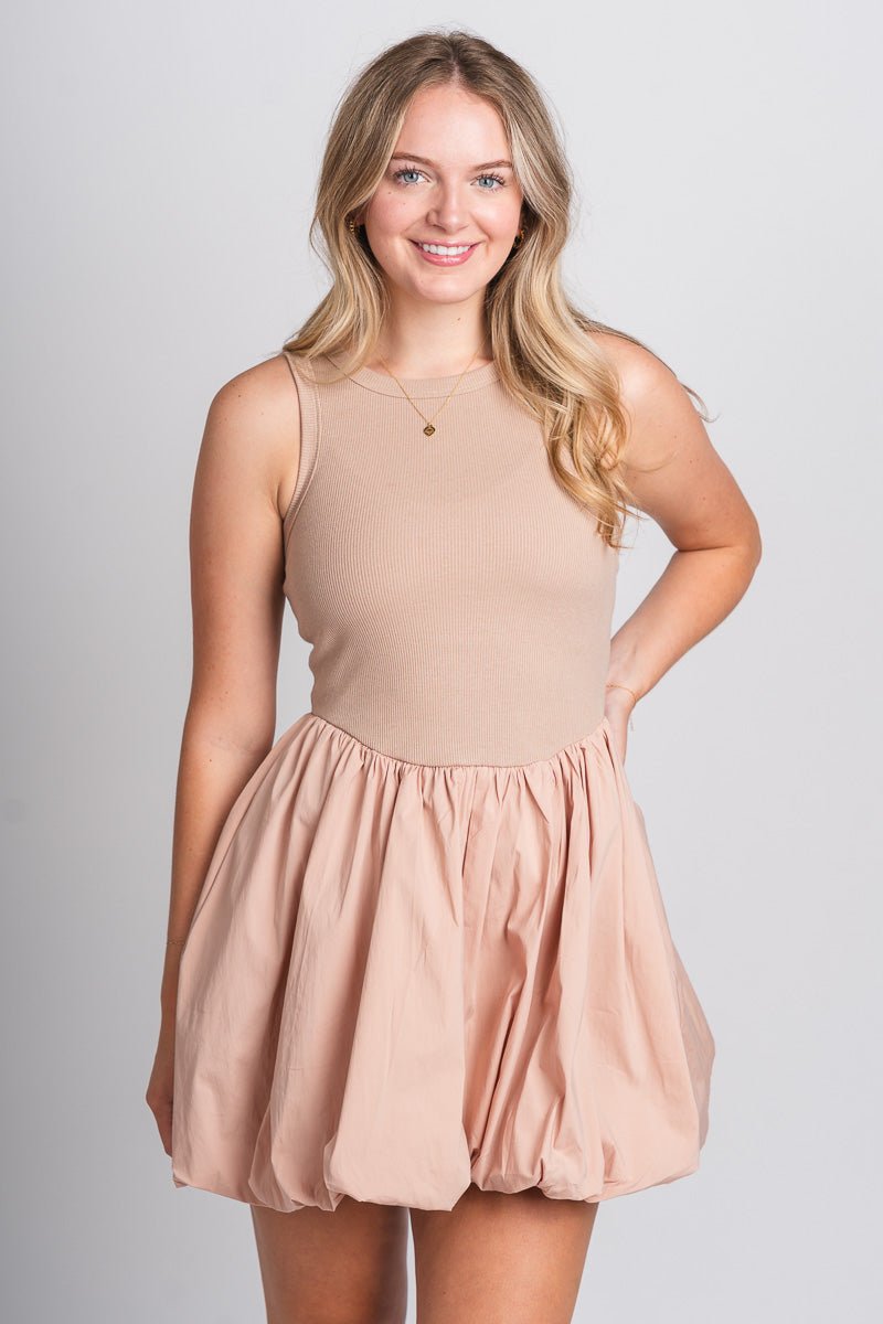 Poplin mini dress mauve - Cute dress - Trendy Dresses at Lush Fashion Lounge Boutique in Oklahoma City