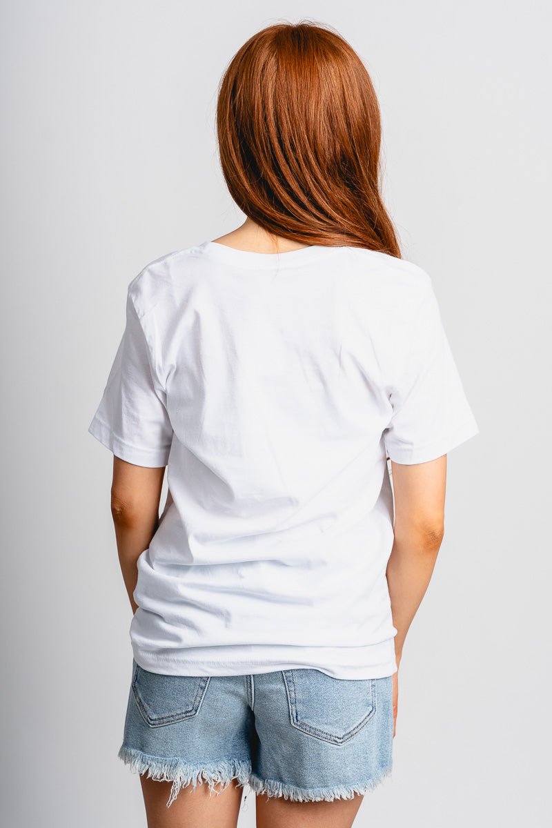 American drinking team unisex t-shirt white - Adorable T-shirt - Stylish Patriotic Summer Graphic Tees at Lush Fashion Lounge Boutique in OKC